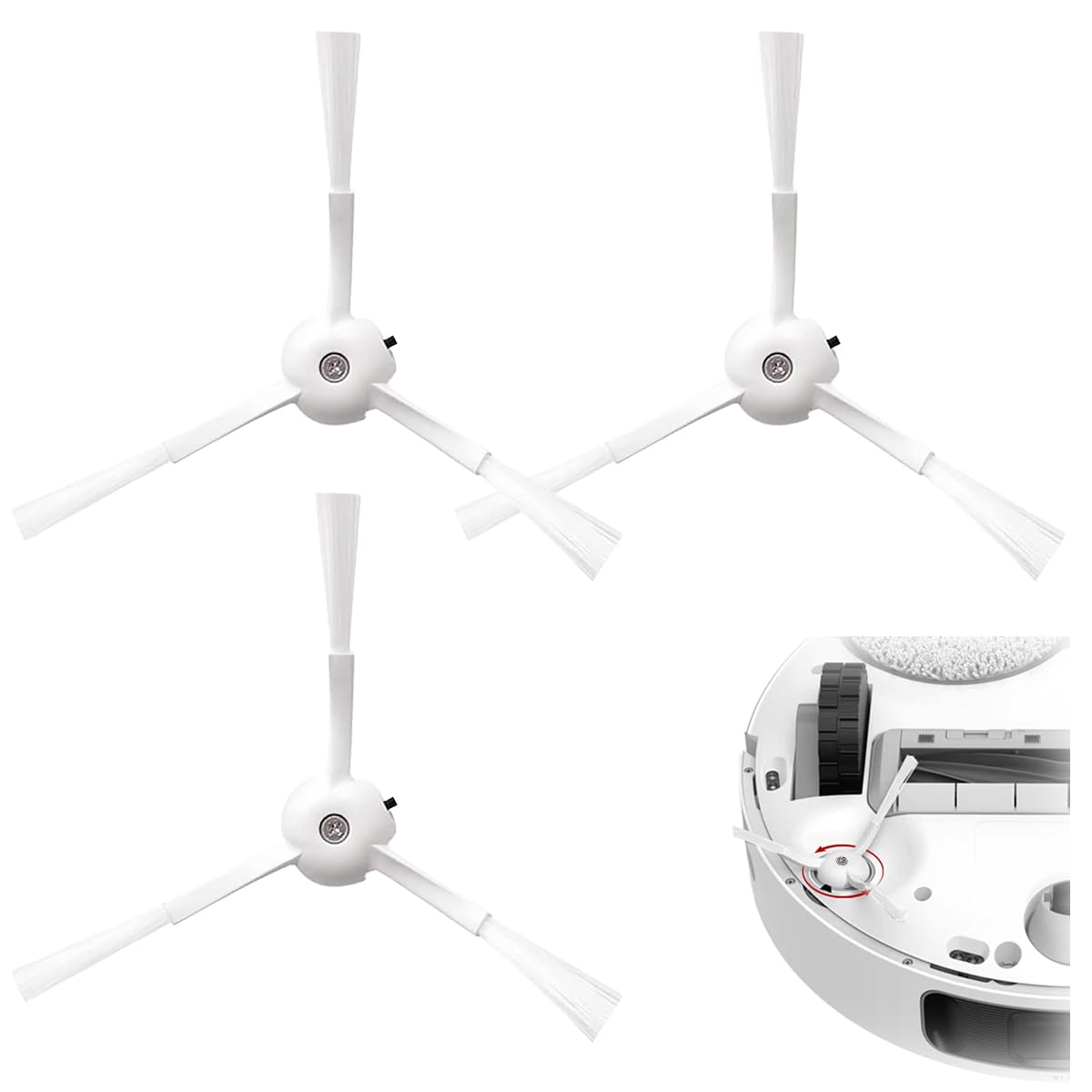 Verilux 3pcs Mi Robot Side Brushes Anti-tangle Replacement MI Robot Side Brushes for MJST1S/Mop2 Lite Vacuum Cleaner Floor Sweeper Accessories Verilux 3pcs Mi Robot Side Brushes Anti-tangle Replacement MI Robot Side Brushes for MJST1S/Mop2 Lite Vacuum Cleaner Floor Sweeper Accessories